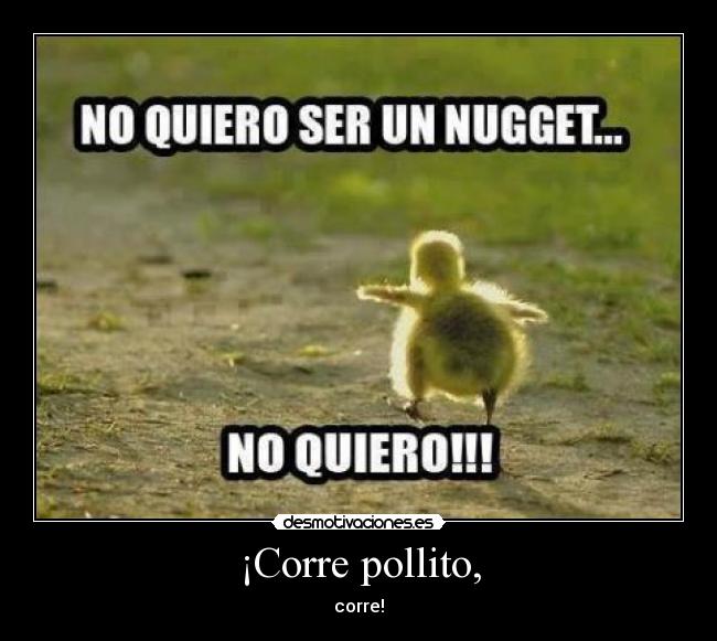 carteles pollito nugget desmotivaciones