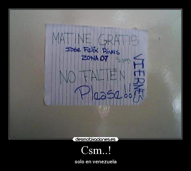 Csm..! -