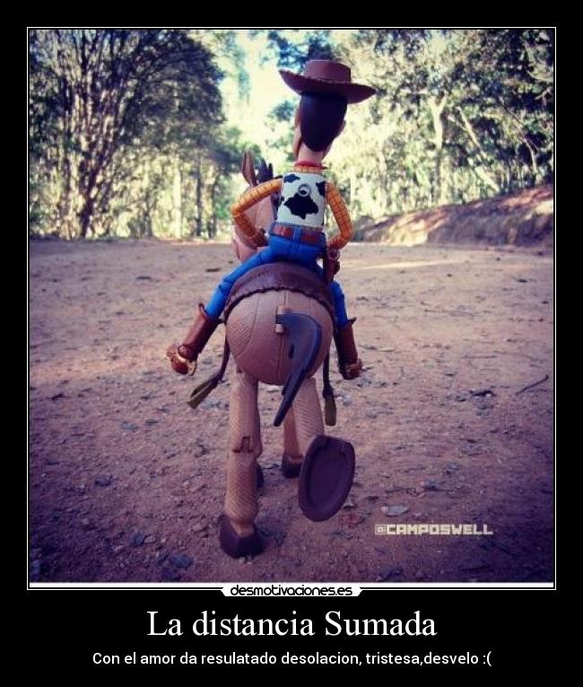 La distancia Sumada - Con el amor da resulatado desolacion, tristesa,desvelo :(
