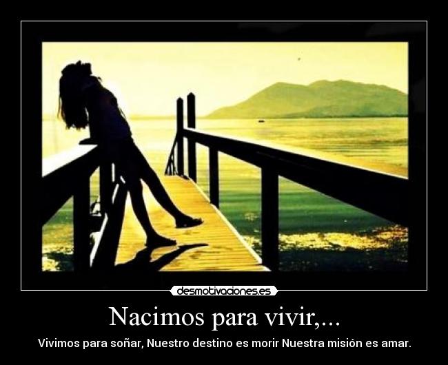Nacimos para vivir,... -