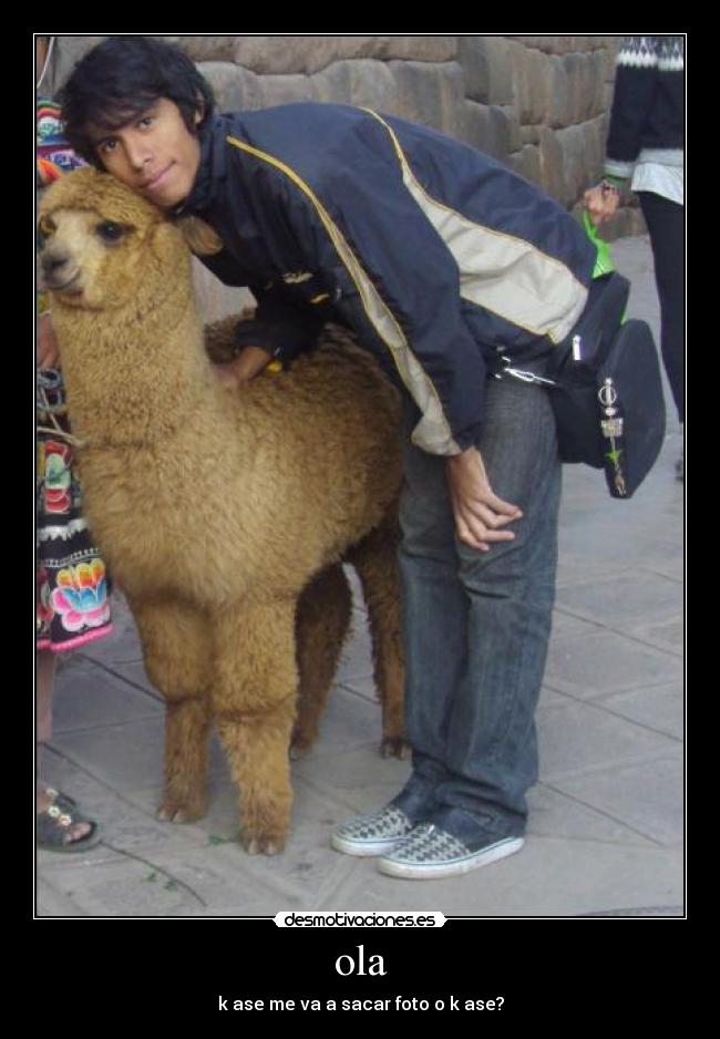 ola - k ase me va a sacar foto o k ase?