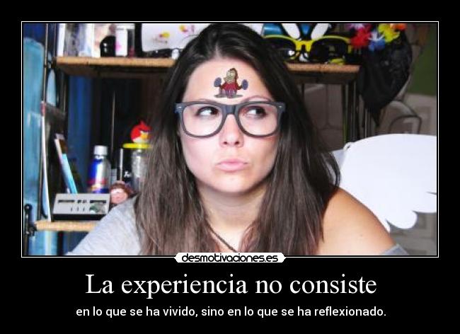 La experiencia no consiste - 