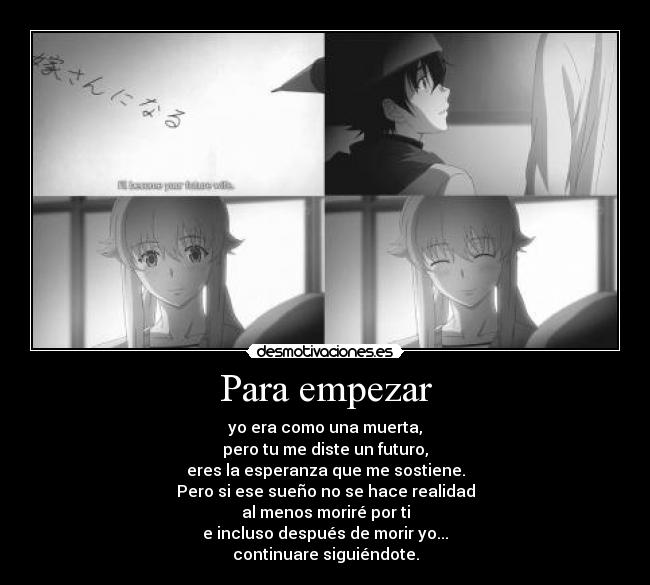 carteles mirai nikki gasai yuno anime gore desmotivaciones