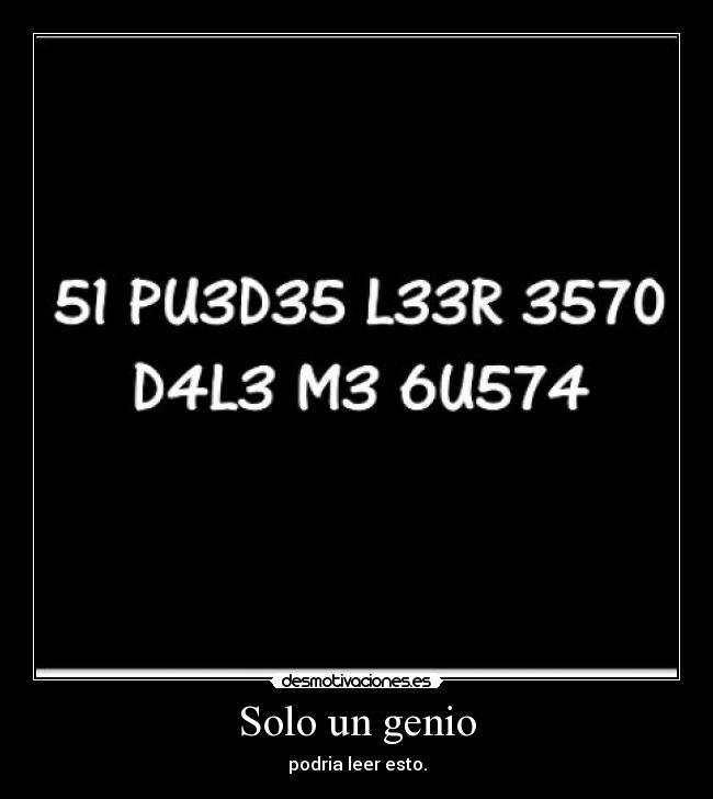 Solo un genio - 
