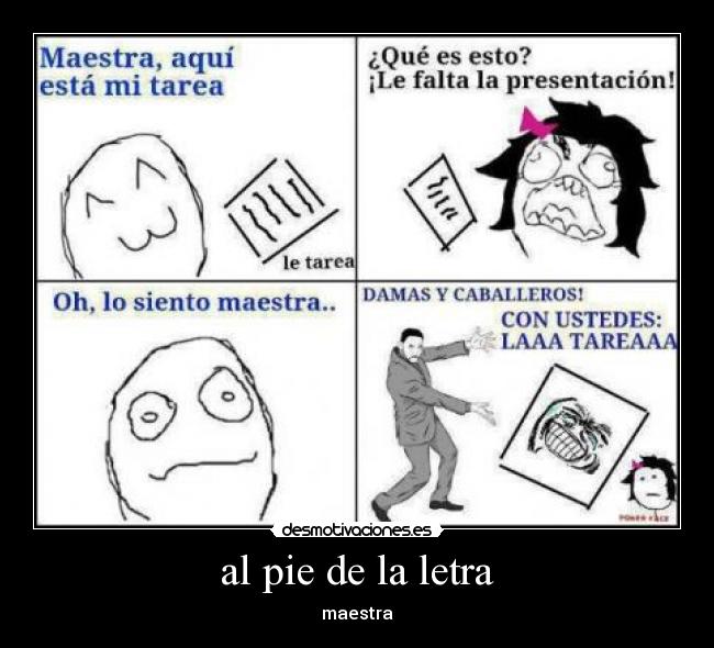 al pie de la letra - maestra