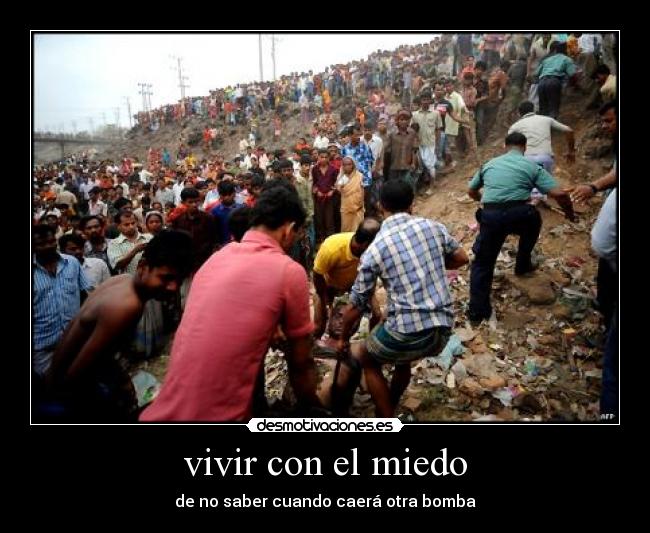 vivir con el miedo -