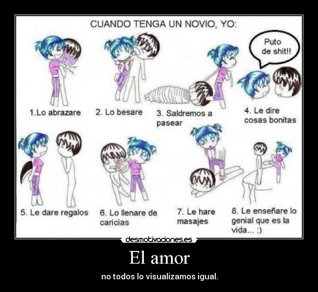El amor - no todos lo visualizamos igual.