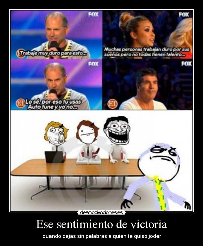 Ese sentimiento de victoria -