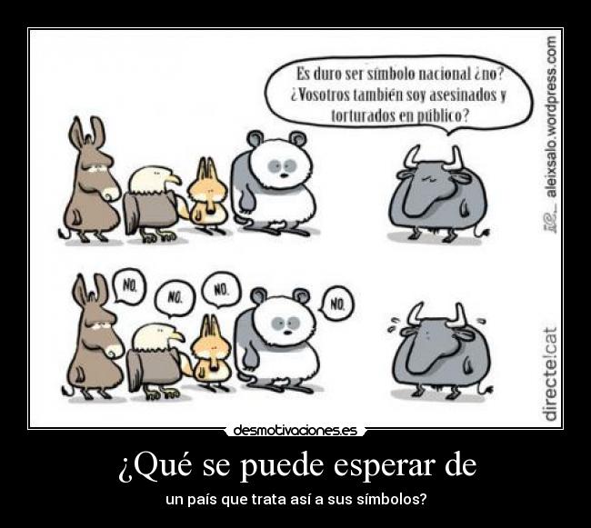¿Qué se puede esperar de - un país que trata así a sus símbolos?