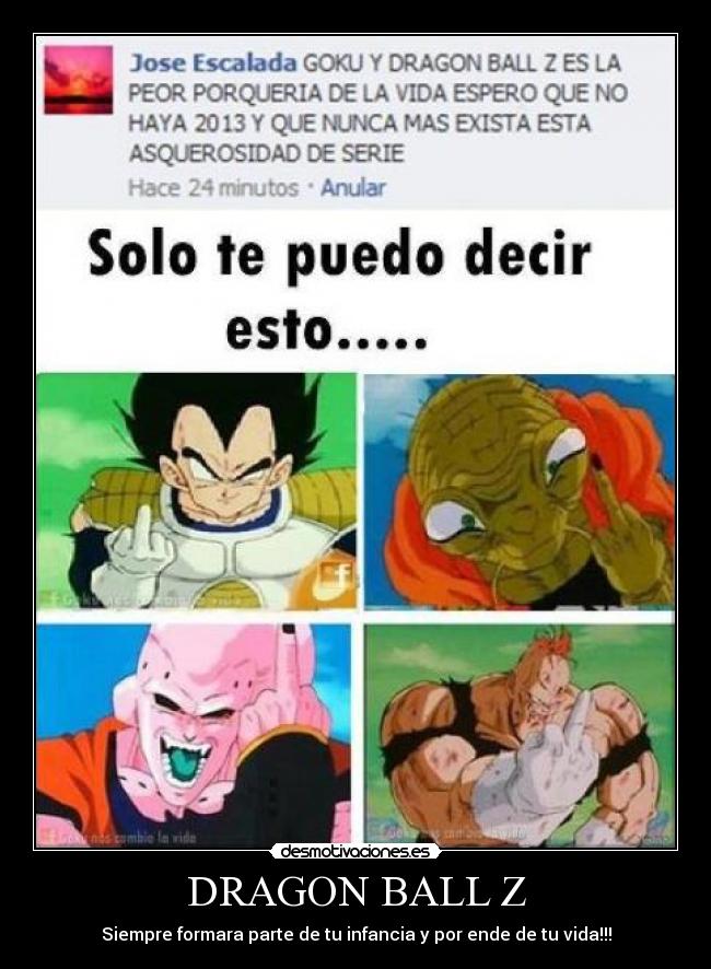 DRAGON BALL Z - Siempre formara parte de tu infancia y por ende de tu vida!!!