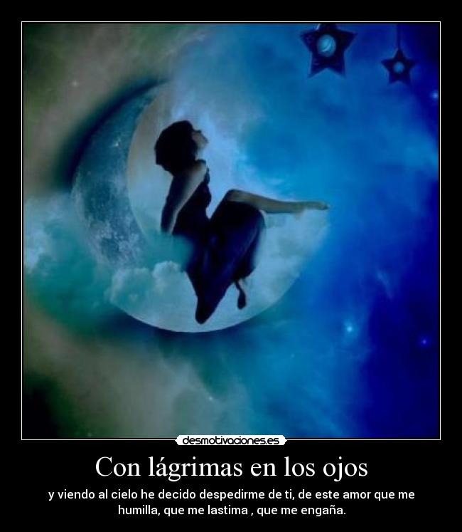 Con lágrimas en los ojos -