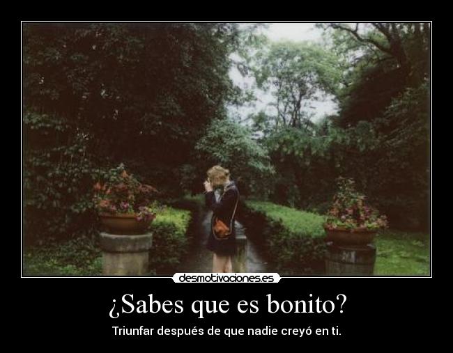 ¿Sabes que es bonito? - 