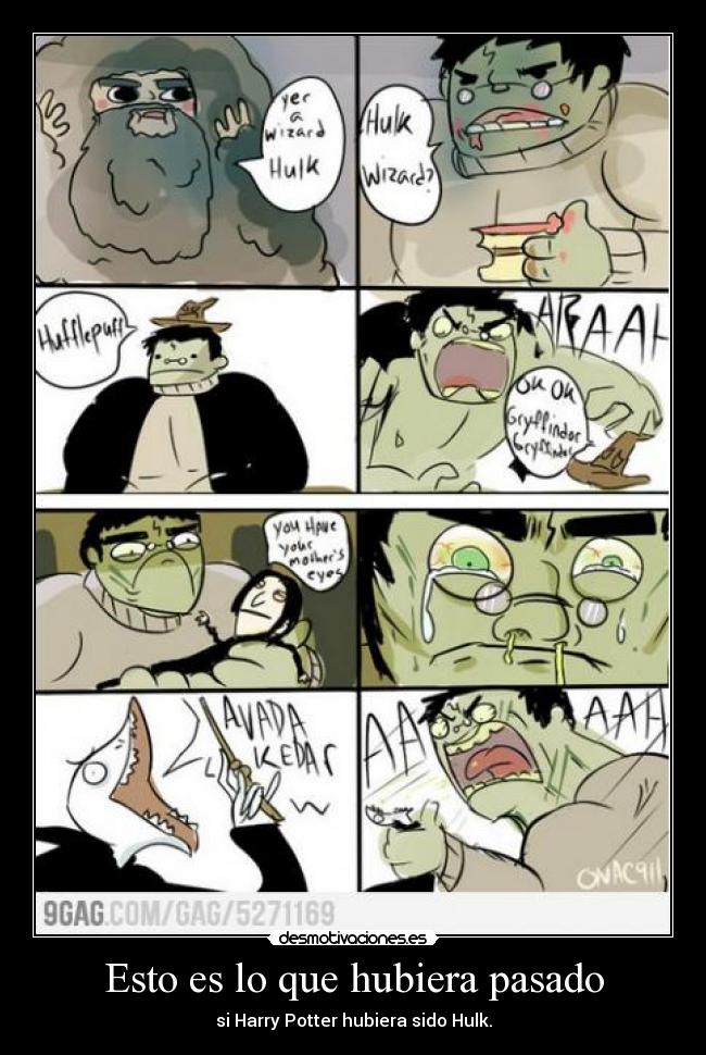 Esto es lo que hubiera pasado - si Harry Potter hubiera sido Hulk.