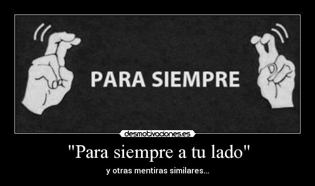 Para siempre a tu lado - y otras mentiras similares...