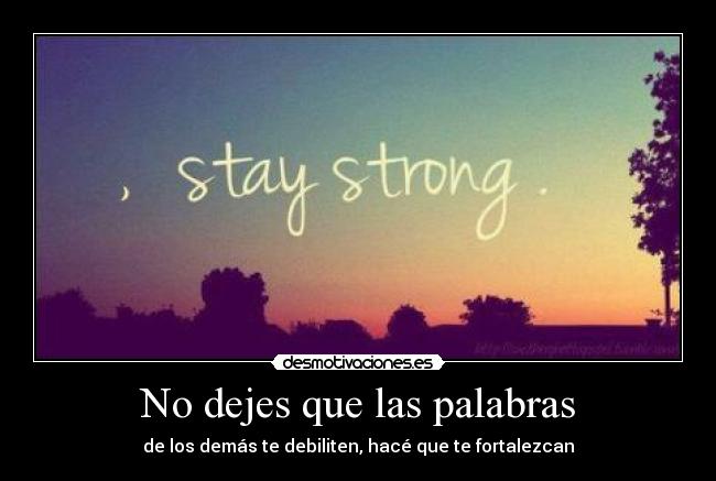 No dejes que las palabras - 