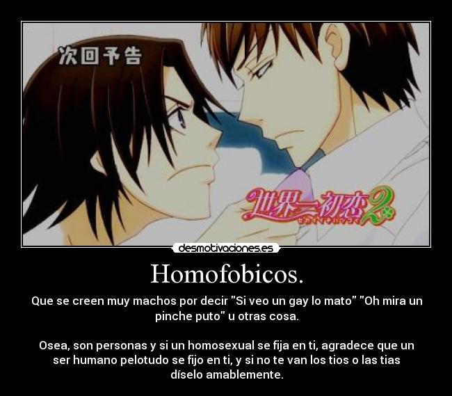 Homofobicos. -
