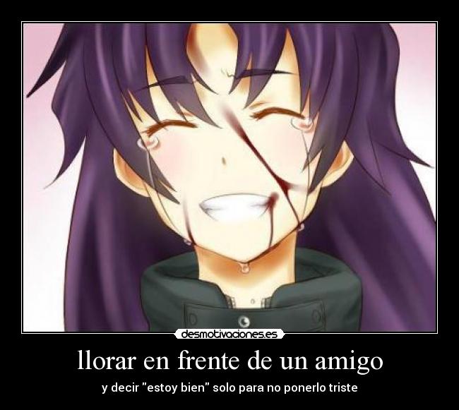 llorar en frente de un amigo - 