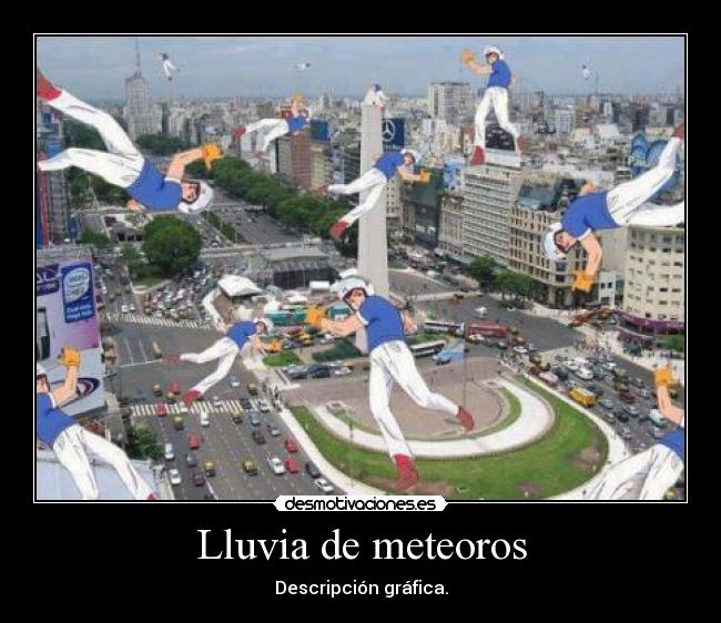 Lluvia de meteoros - Descripción gráfica.