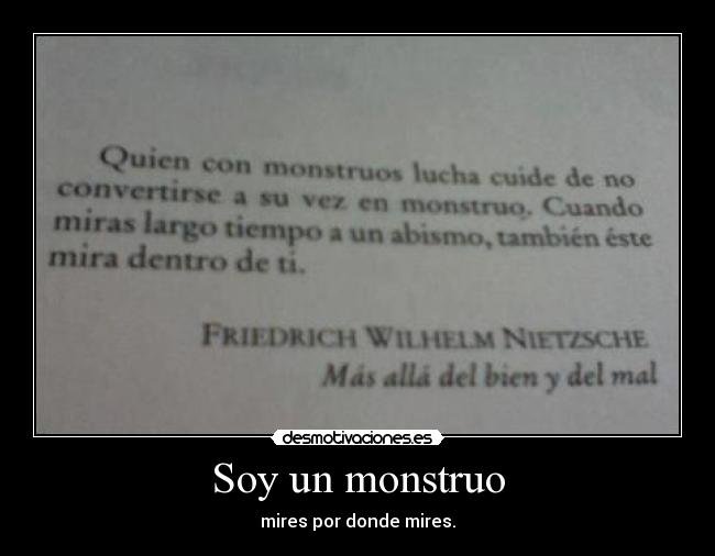Soy un monstruo -