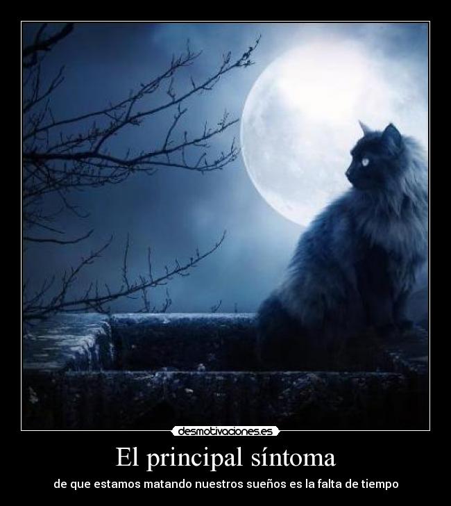 El principal síntoma - de que estamos matando nuestros sueños es la falta de tiempo