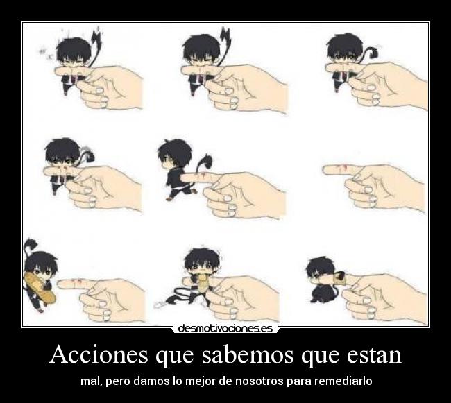 Acciones que sabemos que estan -