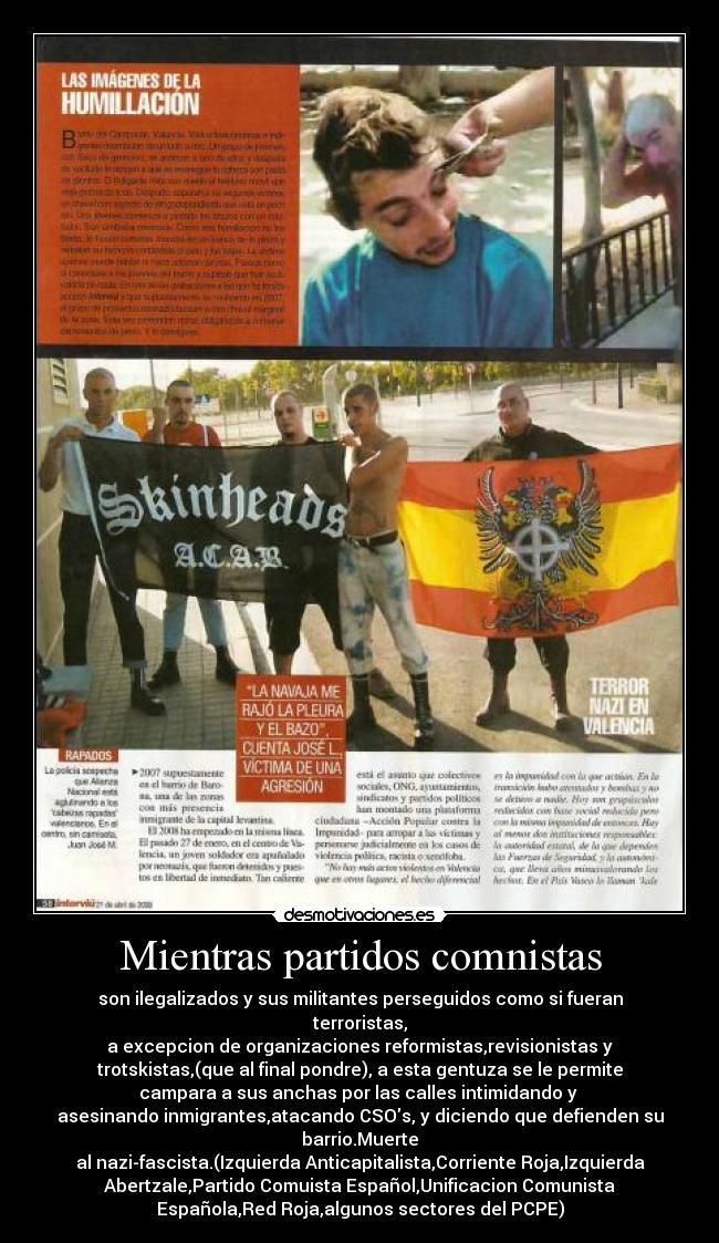Mientras partidos comnistas - 