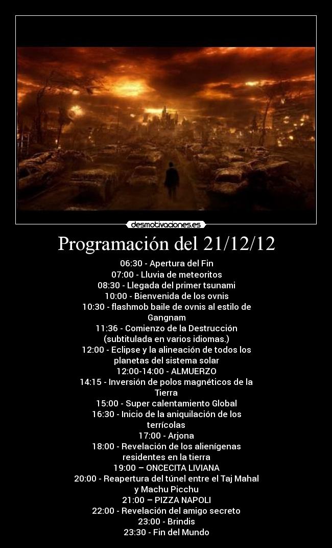 Programación del 21/12/12 -