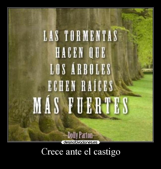 Crece ante el castigo -