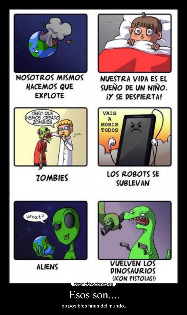 carteles fin del mundo desmotivaciones