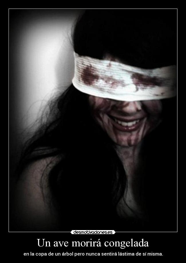 Un ave morirá congelada -