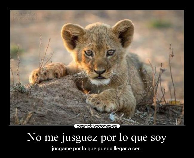 No me jusguez por lo que soy -