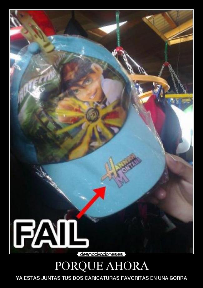 PORQUE AHORA - YA ESTAS JUNTAS TUS DOS CARICATURAS FAVORITAS EN UNA GORRA