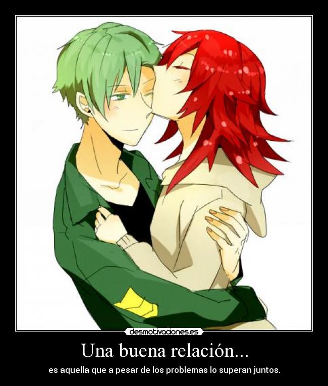 carteles una buena relacion problemas superan juntos happy tree friends anime flaky flippy desmotivaciones