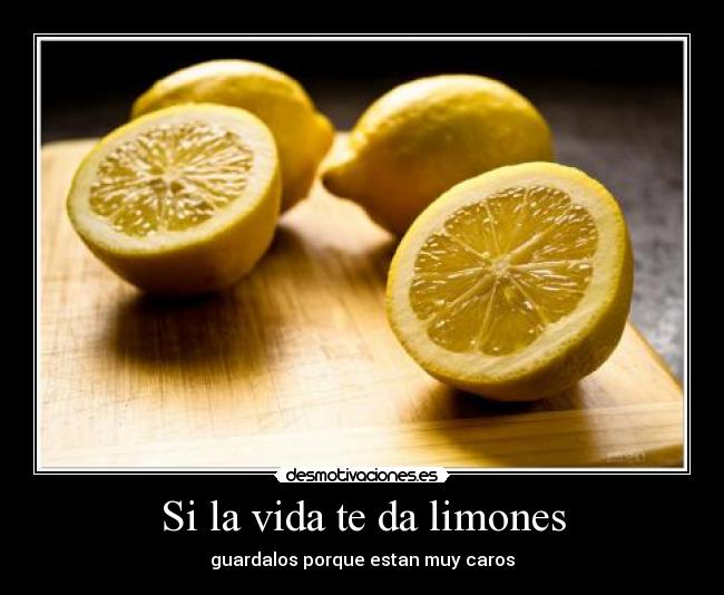carteles vida dinero precio limones refran desmotivaciones