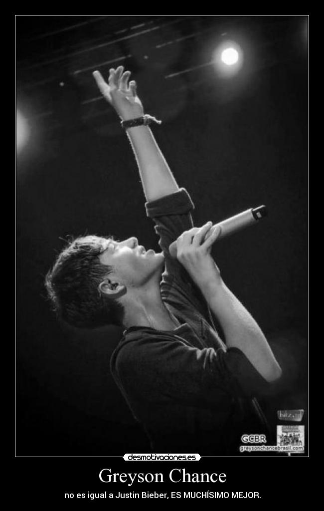 carteles greyson chance enchancers youtube justin bieber beliebers desmotivaciones