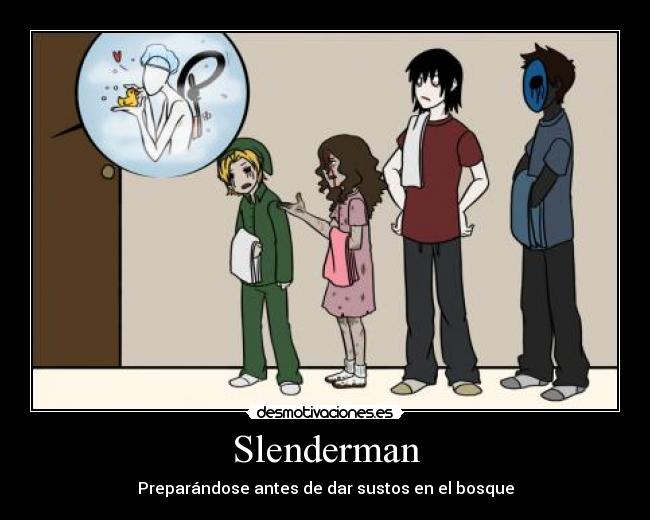 Slenderman - Preparándose antes de dar sustos en el bosque