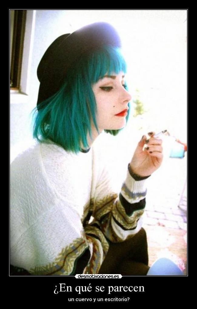 ¿En qué se parecen - un cuervo y un escritorio?