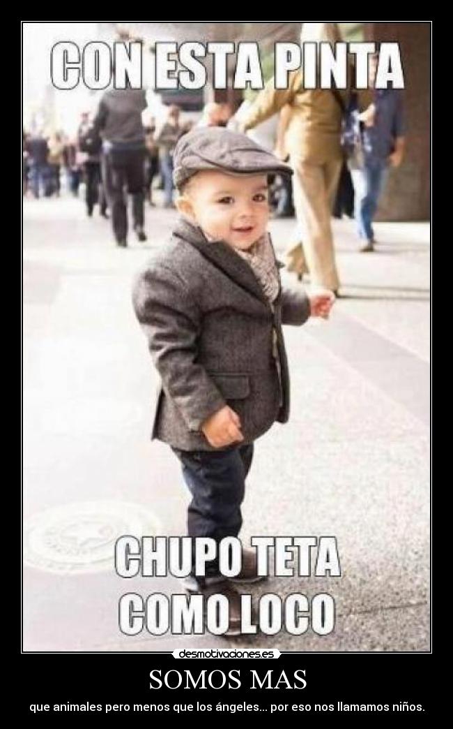 SOMOS MAS - que animales pero menos que los ángeles... por eso nos llamamos niños.