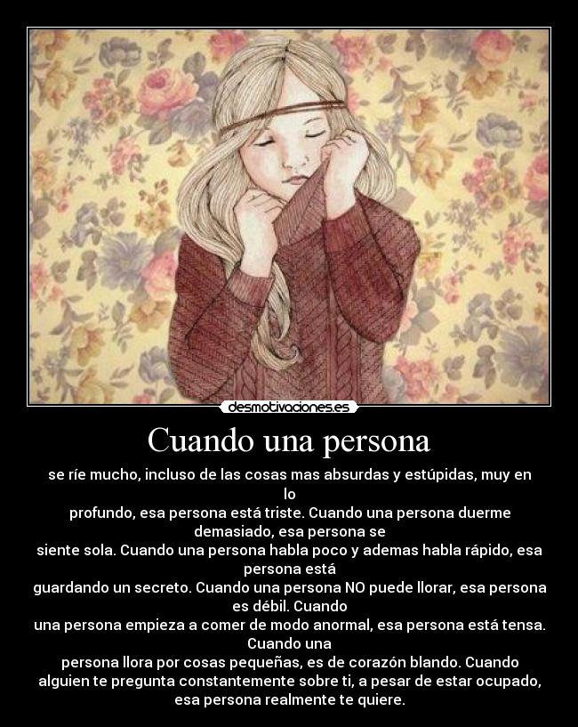 Cuando una persona -