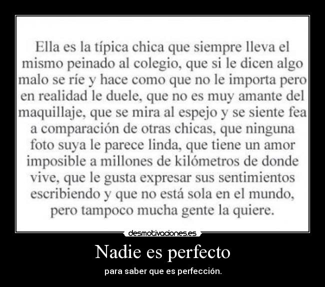 Nadie es perfecto -