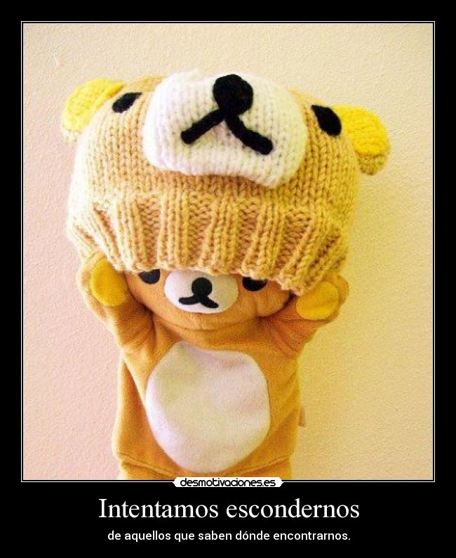 carteles nunca huiremos quienes saben donde estamos desmotivaciones