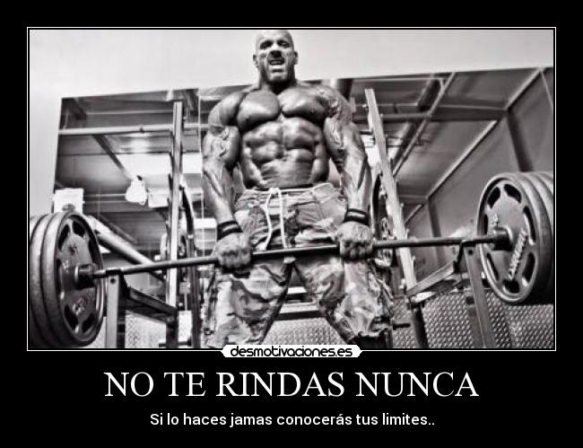 NO TE RINDAS NUNCA - Si lo haces jamas conocerás tus limites..