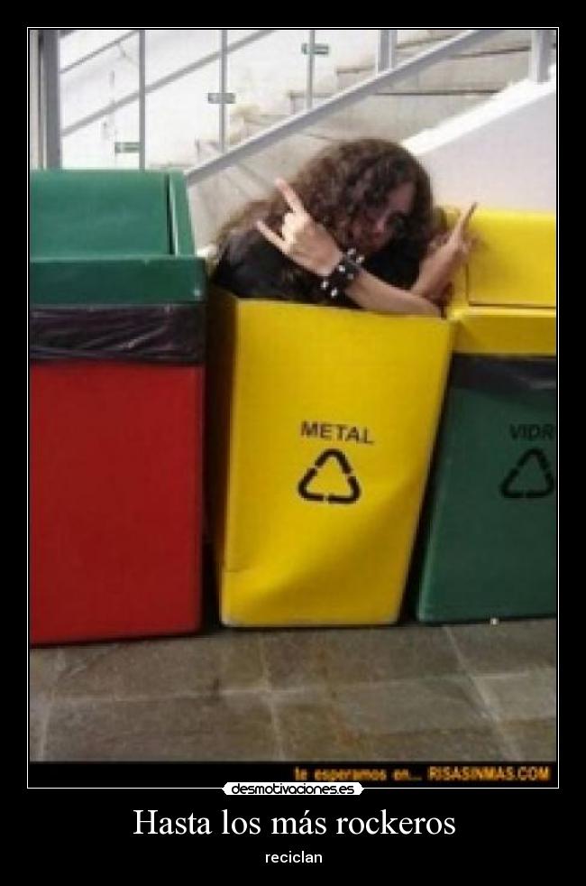 carteles heavy metal reciclar rock desmotivaciones