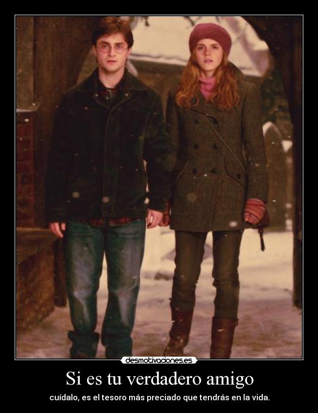 Si es tu verdadero amigo - cuídalo, es el tesoro más preciado que tendrás en la vida.