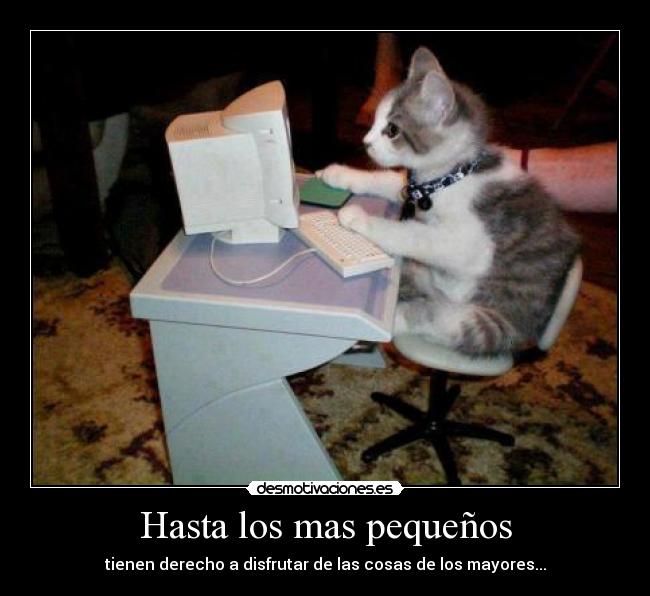 Hasta los mas pequeños - tienen derecho a disfrutar de las cosas de los mayores...