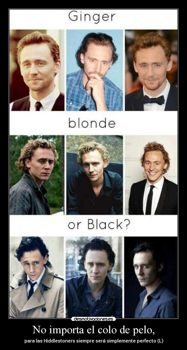 No importa el colo de pelo, - para las Hiddlestoners siempre será simplemente perfecto (L)