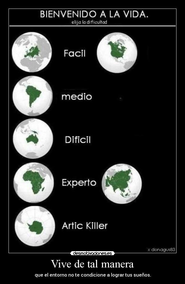 Vive de tal manera - que el entorno no te condicione a lograr tus sueños.