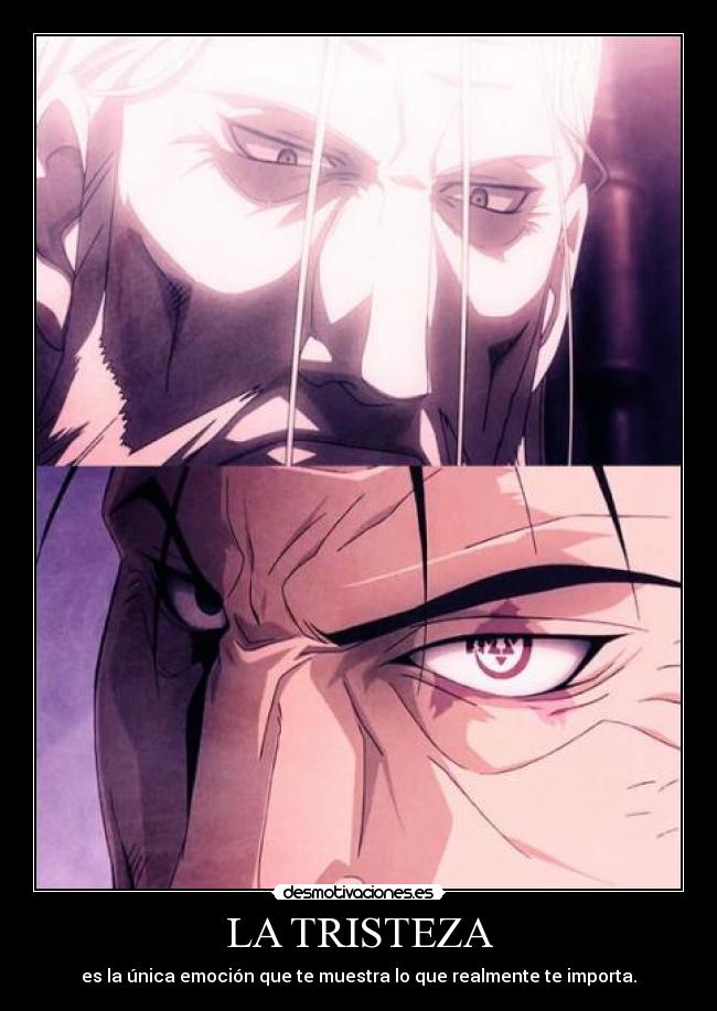 LA TRISTEZA - es la única emoción que te muestra lo que realmente te importa.