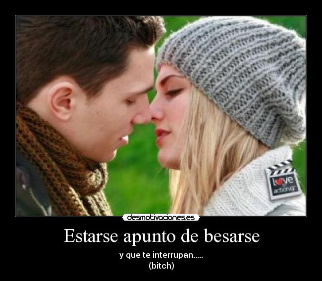 Estarse apunto de besarse -