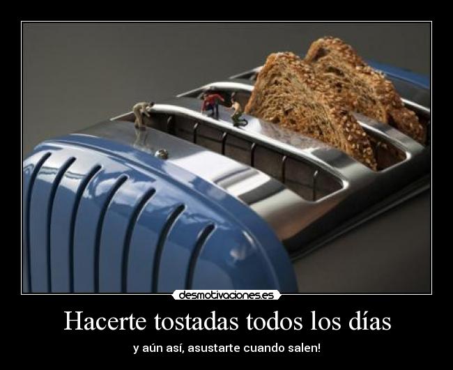 Hacerte tostadas todos los días - y aún así, asustarte cuando salen!